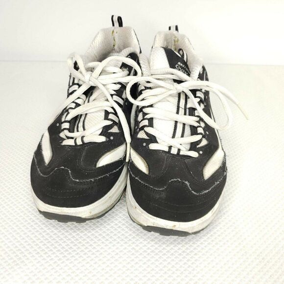 Sketchers Shape Ups 8.5 Black White Leather 8.5 - Picture 2 of 8